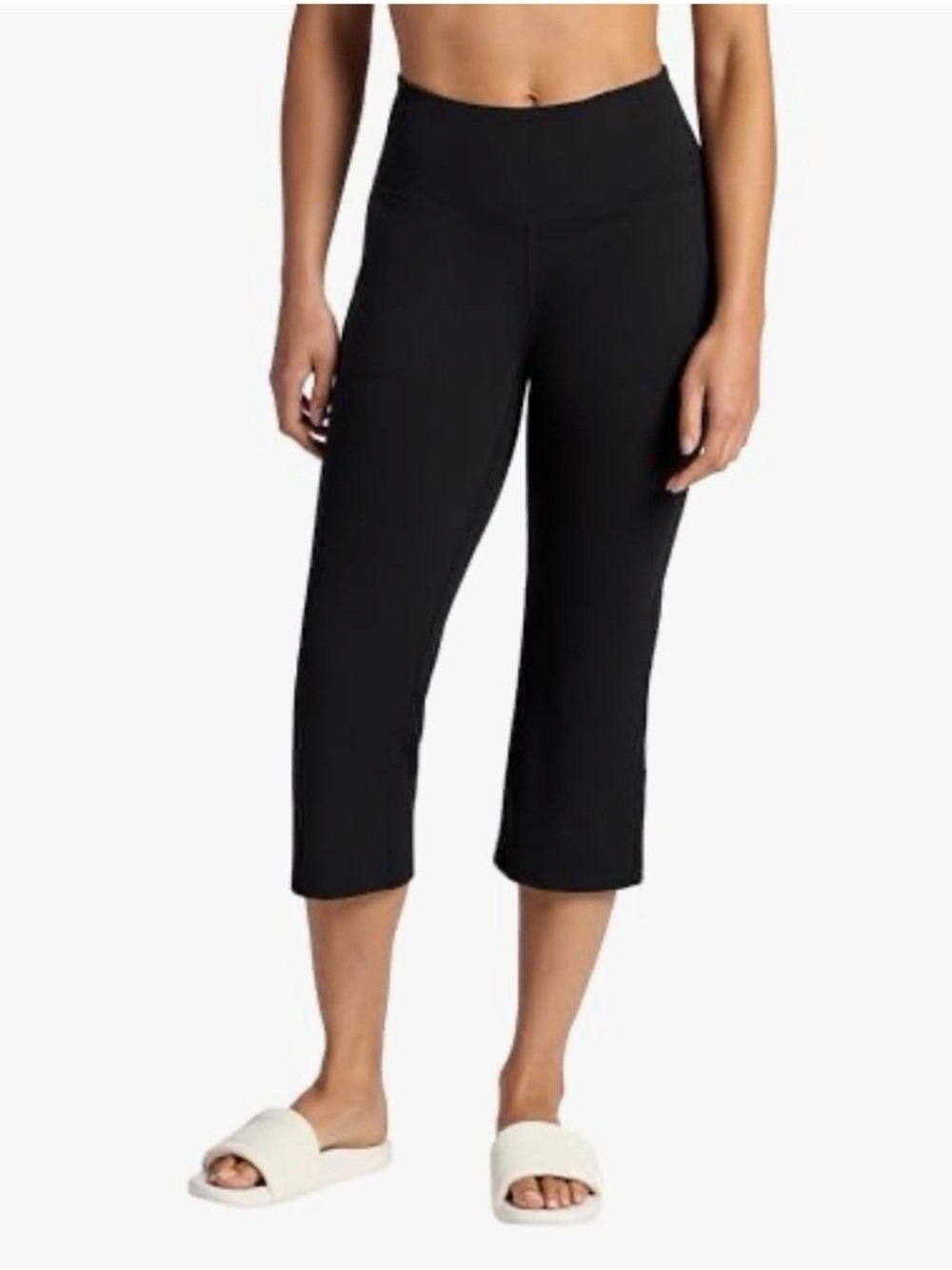 Gaiam Gray Flare Cropped Yoga Pants Size M